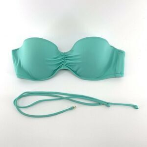 Victorias Secret Teal 36B Bikini Top Push Up Swim